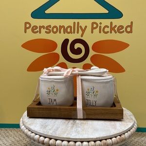 Rae Dunn Spring Floral JAM & JELLY Set